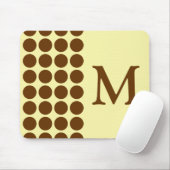 Nutmeg Cream Neutrale Stippen met monogram Muismat (Met muis)