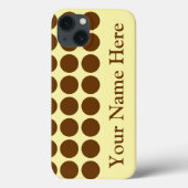 Nutmeg Cream Neutrale Stippen met naam Case-Mate iPhone Case (Achterkant)