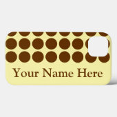 Nutmeg Cream Neutrale Stippen met naam Case-Mate iPhone Case (Achterkant (horizontaal))
