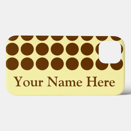 Nutmeg Cream Neutrale Stippen met naam Case-Mate iPhone Case (Achterkant (horizontaal))