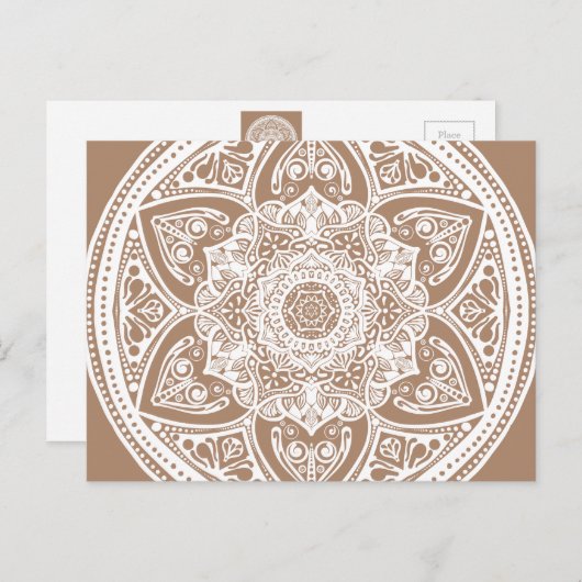 Nutmeg Mandala Briefkaart (Voorkant / Achterkant)