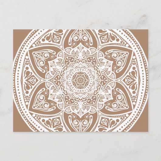 Nutmeg Mandala Briefkaart (Voorkant)