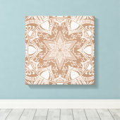 Nutmeg Mandala Canvas Afdruk (Insitu (Houten vloer))