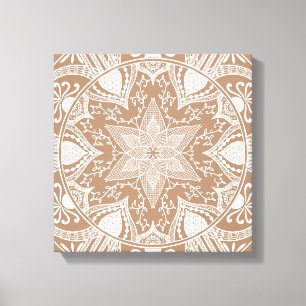 Nutmeg Mandala Canvas Afdruk
