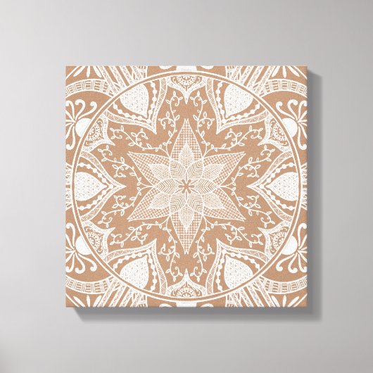 Nutmeg Mandala Canvas Afdruk (Voorkant)