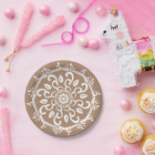 Nutmeg Mandala Papieren Bordje (Feest)