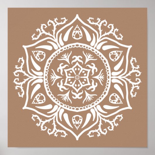 Nutmeg Mandala Poster (Voorkant)