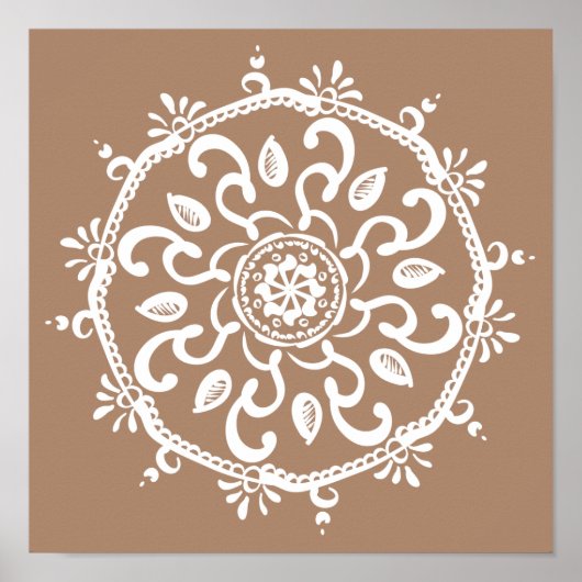 Nutmeg Mandala Poster (Voorkant)
