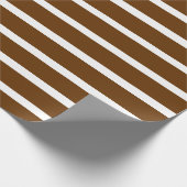Nutmeg Neutrale Stripes Cadeaupapier (Hoek)