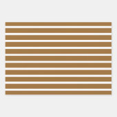 Nutmeg Neutrale Stripes Inpakpapier Vel (Voorkant 3)