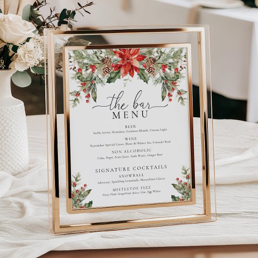 Nutmeg Noel Christmas De Bar Drink Menu Poster