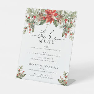 Nutmeg Noel Christmas De Bar Drink Menu Reclamebord Met Voetstuk