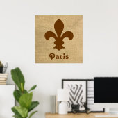Nutmeg Parisian Moods Fleur de Lys Poster (Thuiskantoor)
