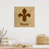 Nutmeg Parisian Moods Fleur de Lys Poster (Keuken)
