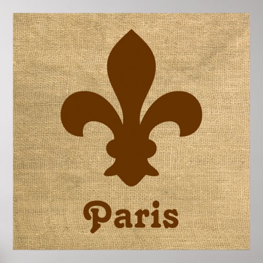 Nutmeg Parisian Moods Fleur de Lys Poster (Voorkant)