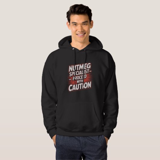 Nutmeg Specialist Proceed With Caution Warning Hoodie (Voorkant volledig)
