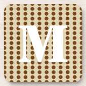 Nutmeg Spice Moods Stippen met monogram Bier Onderzetter (Voorkant)