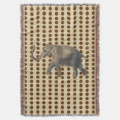 Nutmeg Spice Moods Stippen met olifant Deken (Voorkant Verticaal)
