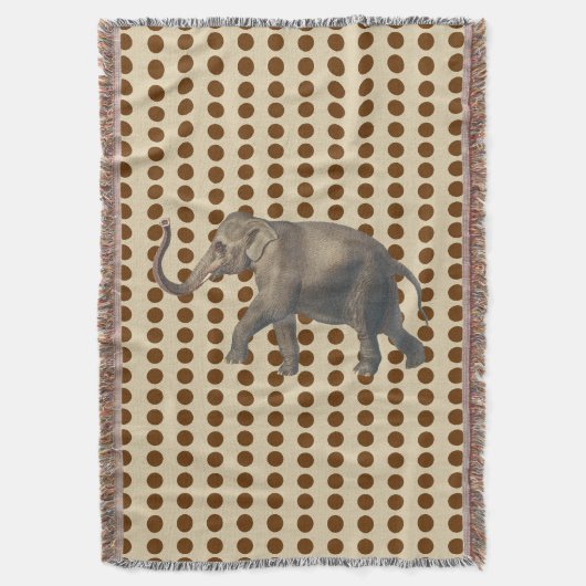 Nutmeg Spice Moods Stippen met olifant Deken (Voorkant Verticaal)