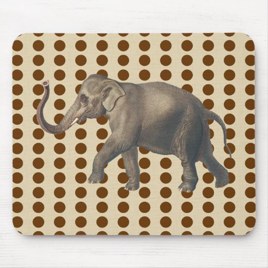 Nutmeg Spice Moods Stippen met olifant Muismat (Voorkant)