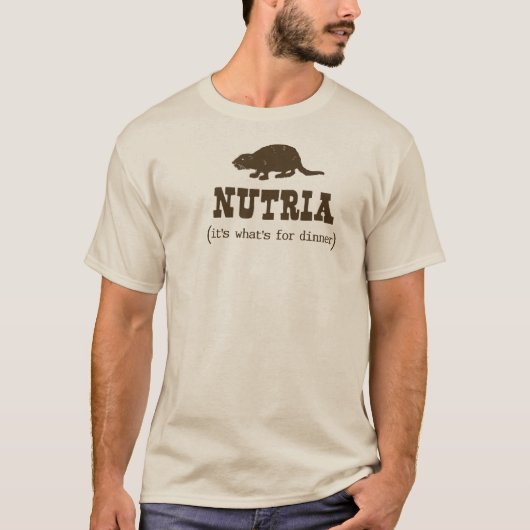 Nutria Dinner Mannen T-shirt (Voorkant)