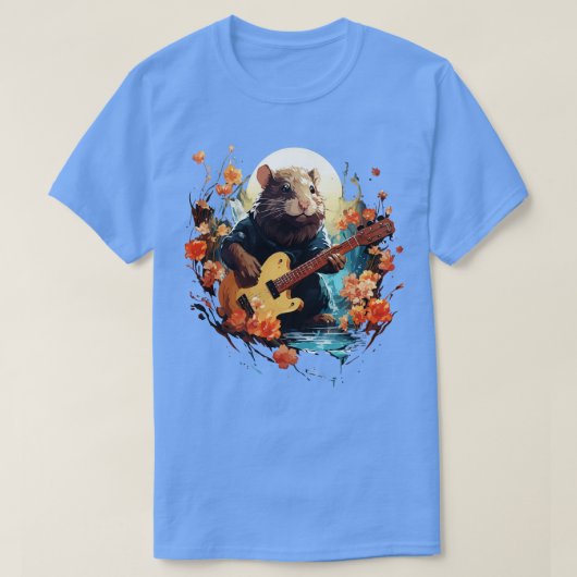 Nutria Gitaar spelen T-shirt (Design voorkant)