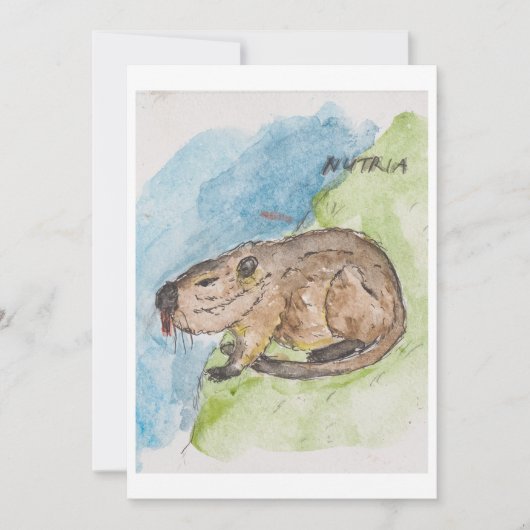 Nutria Greeting Card Feestdagenkaart (Voorkant)