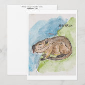 Nutria Greeting Card Feestdagenkaart (Voorkant / Achterkant)