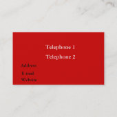 Nutrição, exercício visitekaartje (Achterkant)