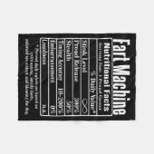 Nutrion Facts Fart Machine Dad Jokes Funny Farting Fleece Deken (Voorkant (Horizontaal))