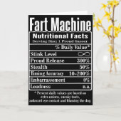 Nutrion Facts Fart Machine Dad Jokes Funny Farting Kaart (Gele Bloem)