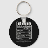 Nutrion Facts Fart Machine Dad Jokes Funny Farting Sleutelhanger (Voorkant)