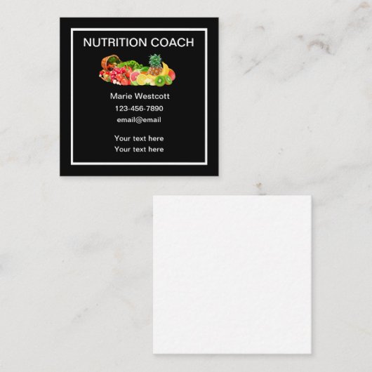 Nutrition Coach Modern Visitekaartjes (Voorkant / Achterkant)