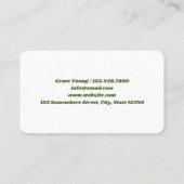 Nutrition Coach Voedingsdeskundige Visitekaartje (Achterkant)