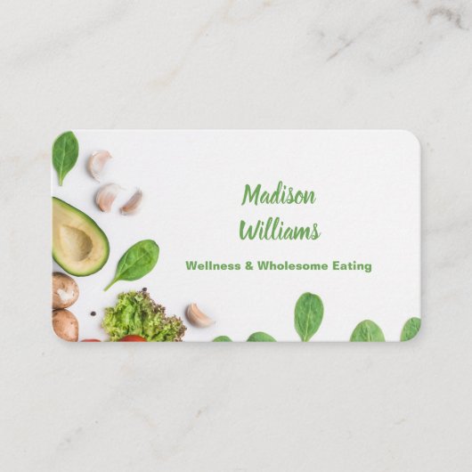 Nutrition Coach Voedingsdeskundige Visitekaartje (Voorkant)