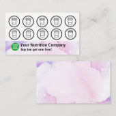 Nutrition Company Punch Kaart Waterverf Visitekaartje (Voorkant / Achterkant)