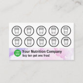 Nutrition Company Punch Kaart Waterverf Visitekaartje (Voorkant)