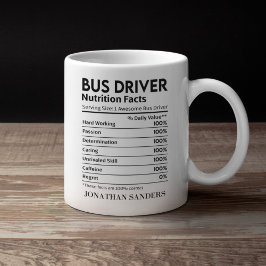 Nutrition Facts Bus Driver,Fun Bus Driver Mug Koffiemok