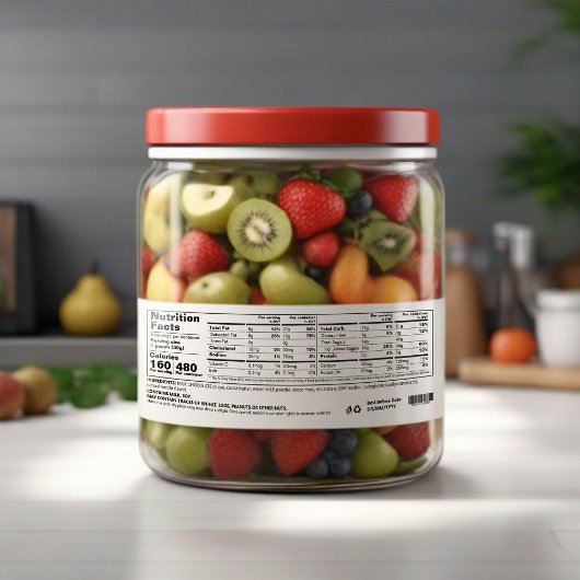 Nutrition Facts Ingrediënten Dubbele kolom Voedsel Waterfles Etiket