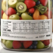 Nutrition Facts Ingrediënten Dubbele kolom Voedsel Waterfles Etiket