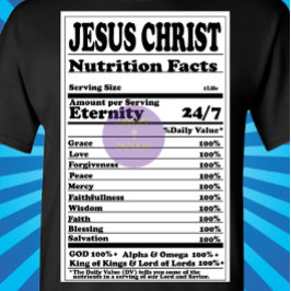 Nutrition Facts Label - Christelijk T-shirt