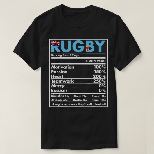 Nutrition Fiji Rugby T-shirt (Design voorkant)