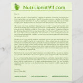 Nutrition Letterhead Custom Briefhoofd (Voorkant)