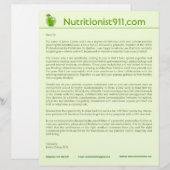 Nutrition Letterhead Custom Briefhoofd (Voorkant / Achterkant)