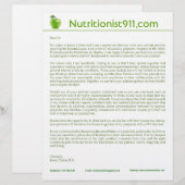 Nutrition Letterhead Persoonlijk Briefhoofd (Voorkant / Achterkant)