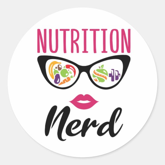 Nutrition Nerd Nutritionist Dietitian Ronde Sticker (Voorkant)