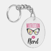 Nutrition Nerd Nutritionist Dietitian Sleutelhanger (Voorkant Links)