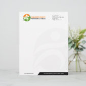 Nutrition Wellness Fitness Coach Logo Briefhoofd Sjabloon (Staand voorkant)