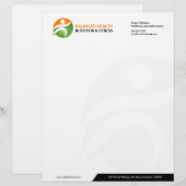 Nutrition Wellness Fitness Coach Logo Briefhoofd Sjabloon (Voorkant / Achterkant)