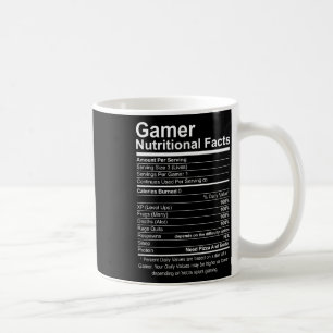 Nutritional Facts Cool Gamer Video Game Grappig Koffiemok